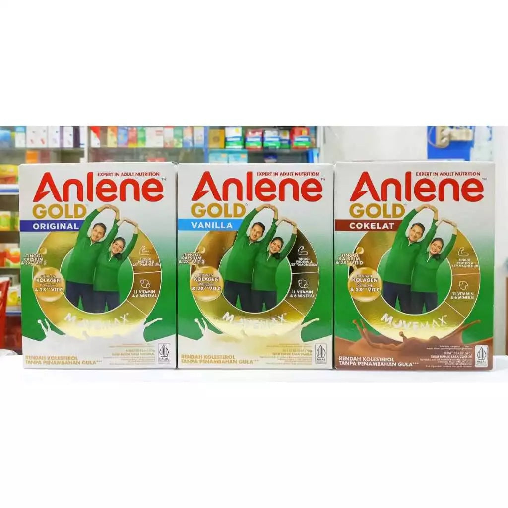 Susu ANLENE GOLD Original Vanilla Cokelat 170Gr 230Gr 825Gr Tinggi Kalsium (SG)