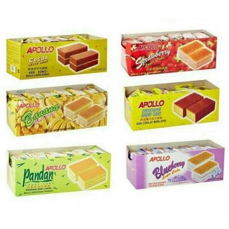 APOLLO Layer Cake Box Isi 24 pcs - Bolu Lapis Halal - Best Varian Rasa (SG)