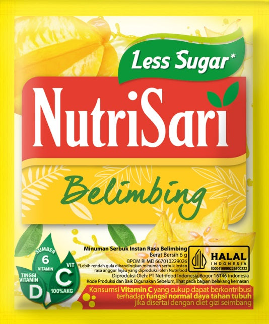 NutriSari Drink Sachet - Minuman Buah Vitamin C Vitamin D 10pcs AVAILABLE ALL VARIAN (SG)