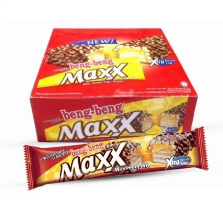 Beng Beng Wafer Extra Chocolate & Caramel 1 Carton with 8 box | Beng Beng Maxx | bengbeng max | Kalpa (SG)