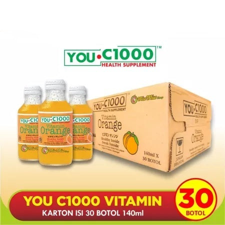 You C1000 140 ml or 500 ml - VITAMIN C 1000 Drink Lemon, Orange BUNDLE per CTN (SG)