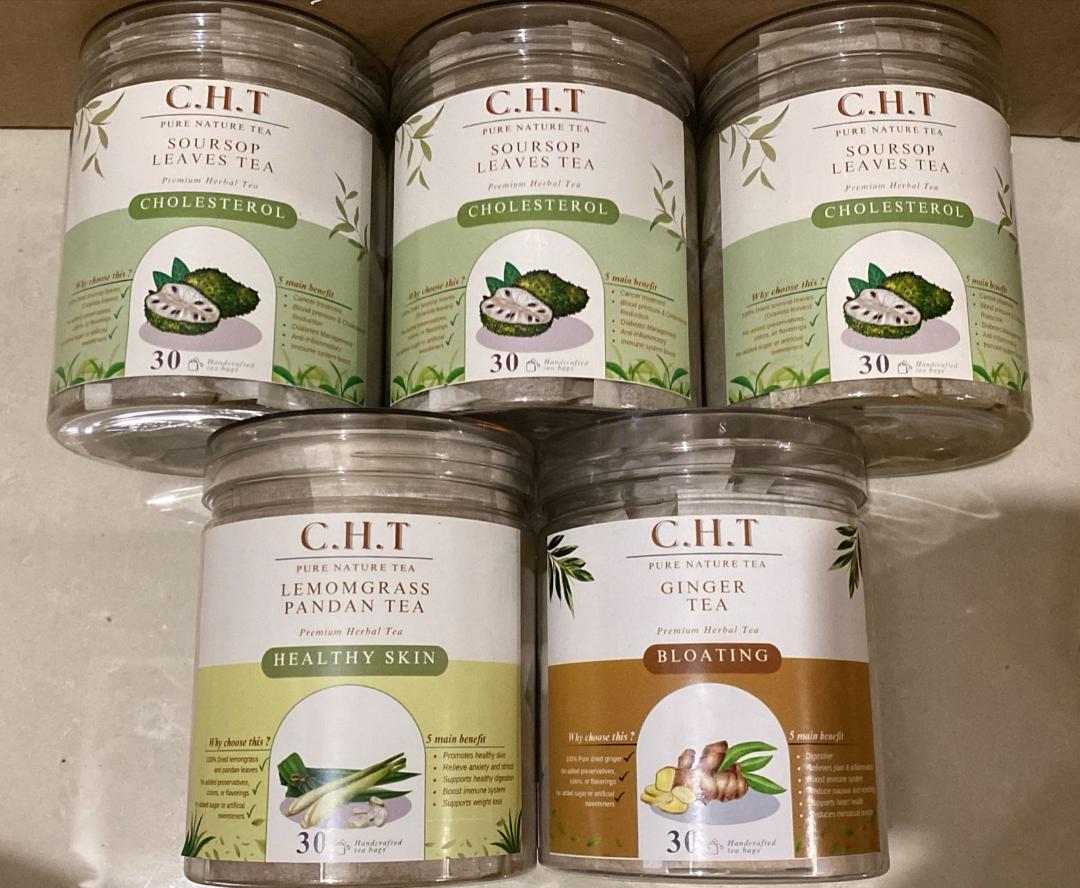Teh CHT Pure Nature Tea | Ginger Tea | Lemongrass Pandan Tea | Soursop Leaves Tea (SG)