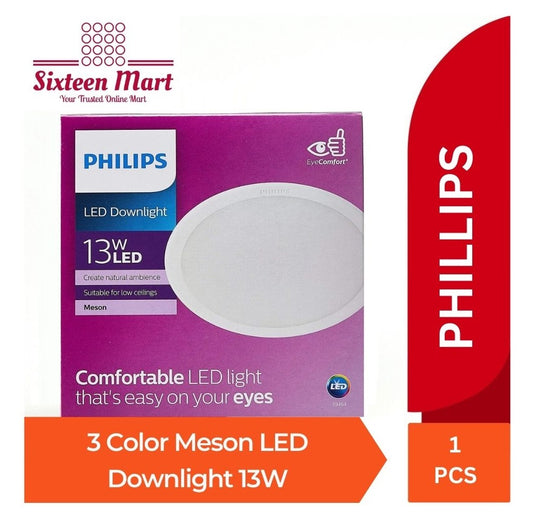 Philips Meson Scene Switch LED Downlight 3 Colors with Eye Comfort, Regular Switch, Natural Lights & Reduced Glare (SG)
