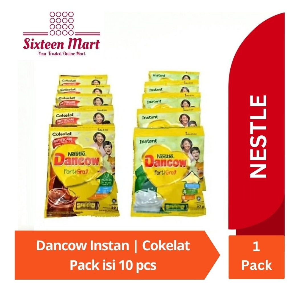 Nestle DANCOW Fortigro Instant 26gr | Cokelat 38gr - renteng pack isi 10 pcs (SG)