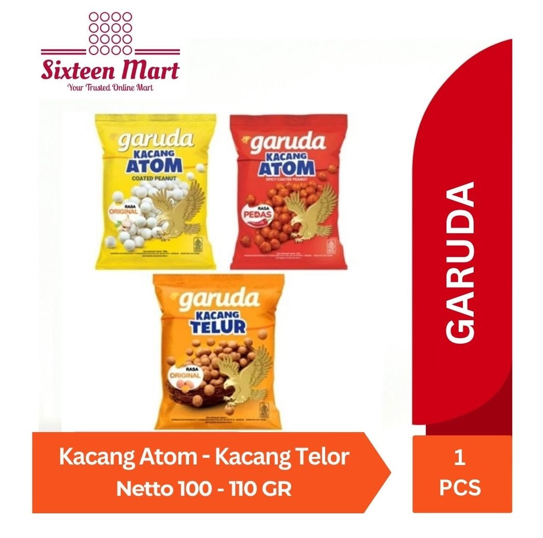 GARUDA Kacang Atom | Kacang Telor | Original - Pedas | Coated Peanut (SG)