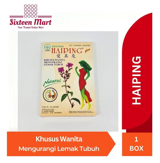 HAIPING khusus wanita mengurangi lemak tubuh Box isi 10 kapsul/blister (SG)