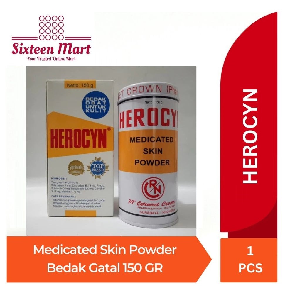 HEROCYN MEDICATED SKIN POWDER BEDAK GATAL 150GR (SG)