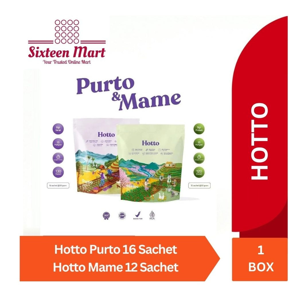 HOTTO Purto box 16 sachet & HOTTO Mame box 12 sachet Multigrain Superfood (SG)