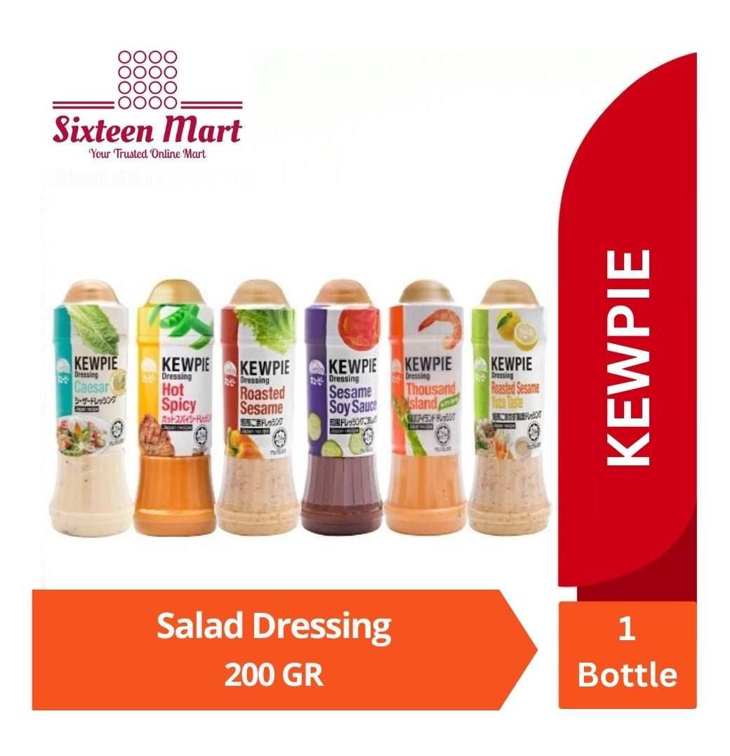 KEWPIE Salad Dressing Saus Siram 200gr Caesar Roasted Sesame Thousand Island Soy Sauce Spicy Tomato (SG)