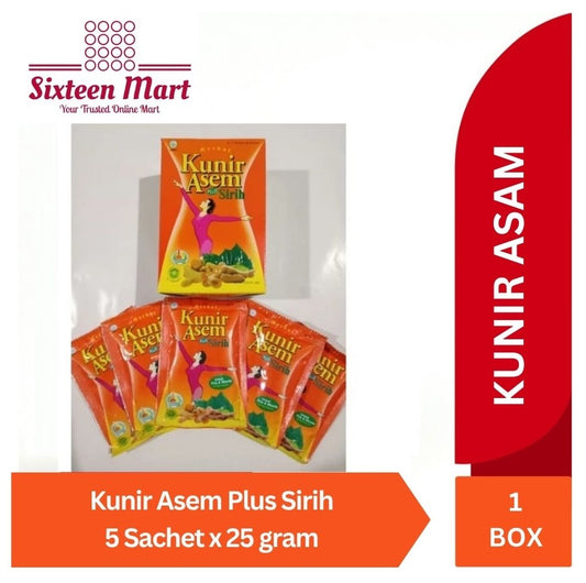 KUNIR ASEM PLUS SIRIH 1 BOX ISI 5 - MENGURANGI LEMAK (SG)