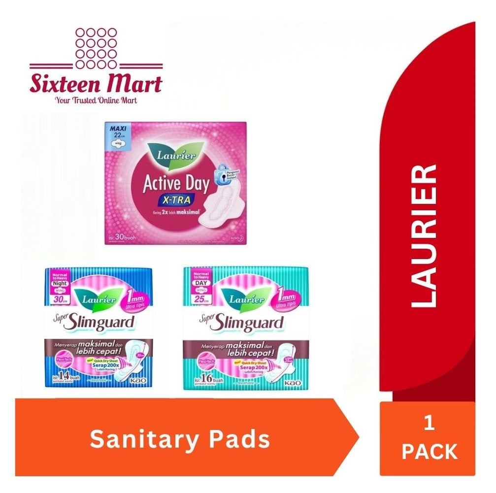 LAURIER SANITARY PADS Active Day Xtra | Super Slimguard pantyliner sanitary pads (SG)