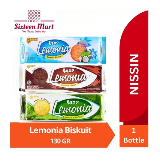 Nissin LEMONIA Biskuit Lemon Coconut Chocolate Cookies 130 Gr (SG)