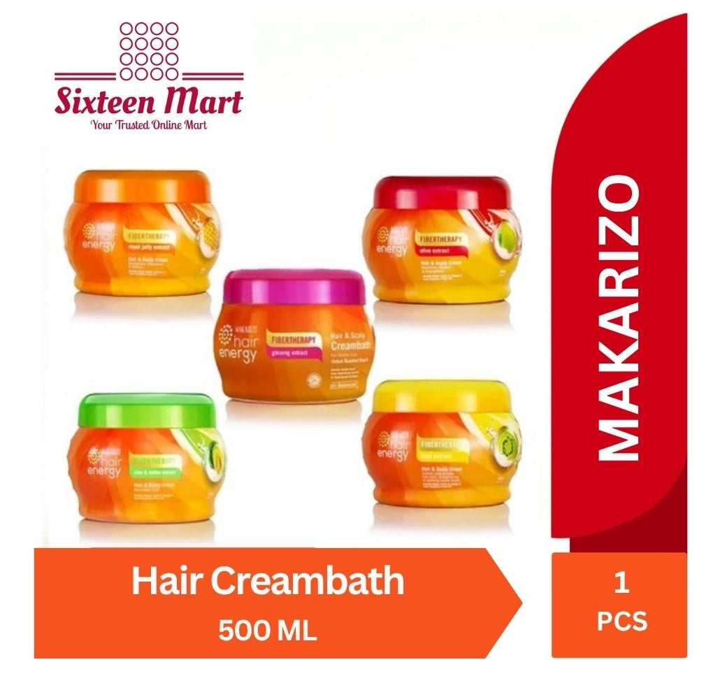 MAKARIZO Hair Energy Fibertherapy Hair & Scalp Creambath Complete All Varian (SG)