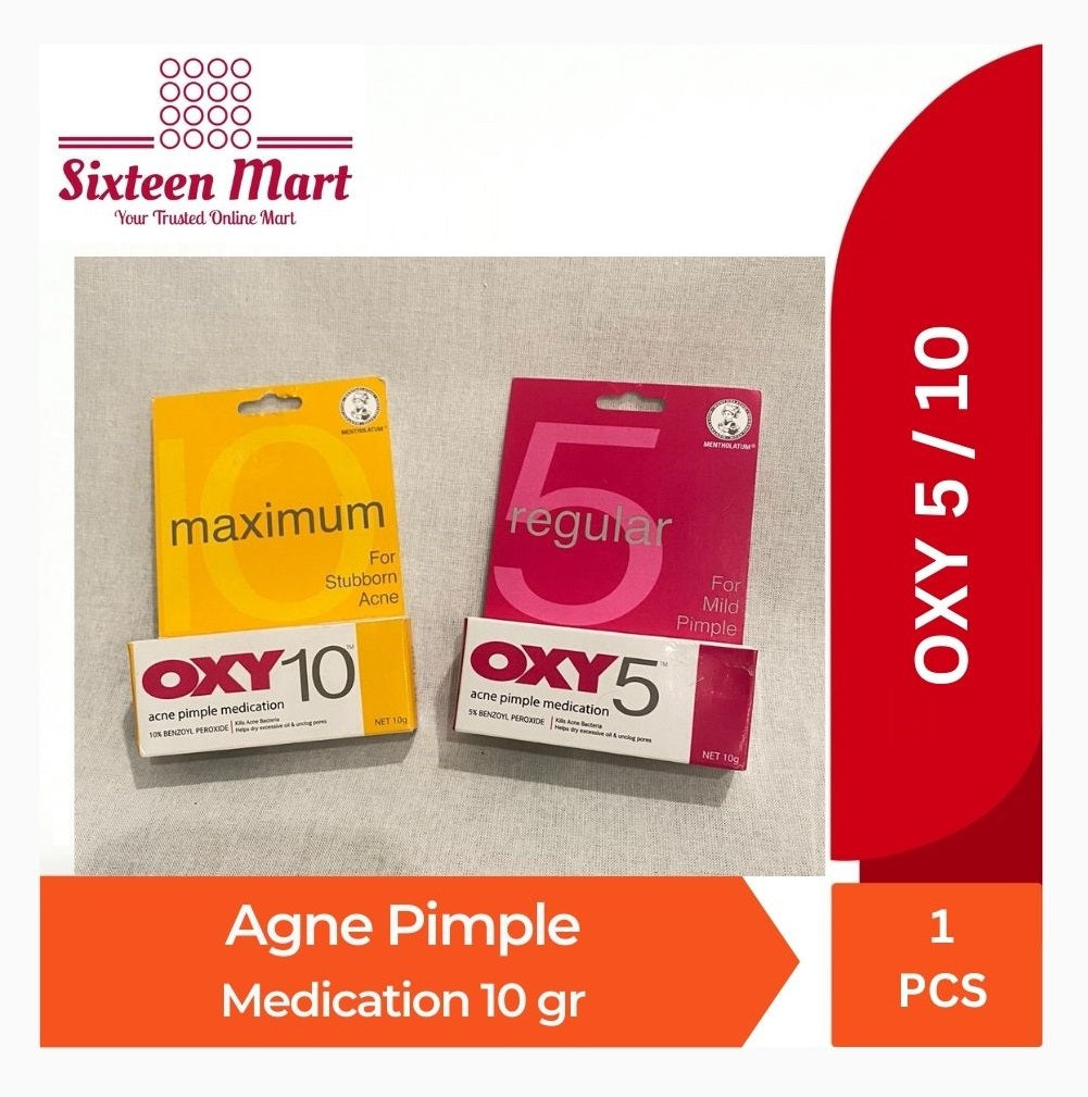 Acne Pimple Medication OXY 5 For Mid Pimple or OXY 10 For Stubborn Acne 10GR (SG)