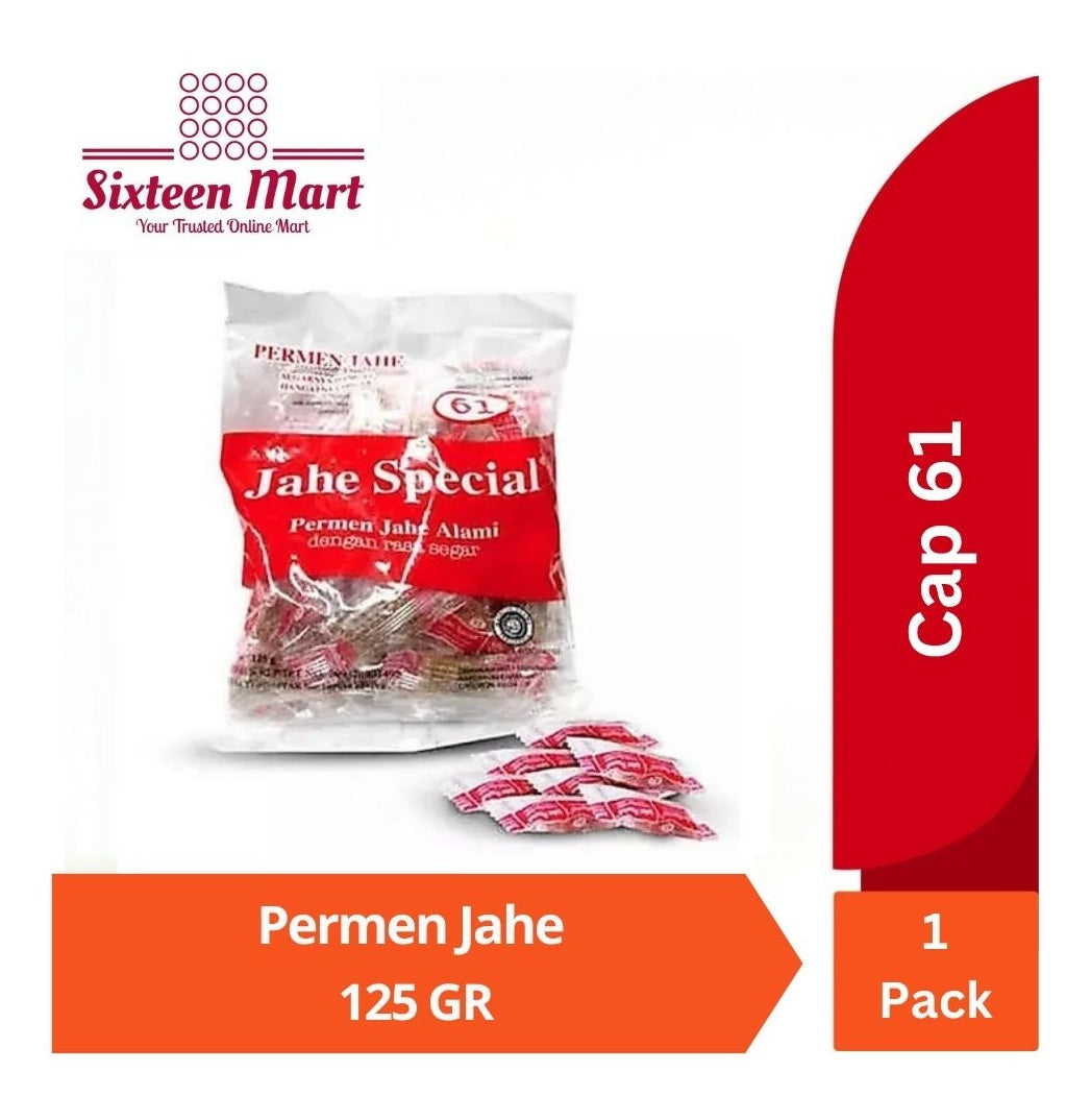 Permen Jahe Spesial / Permen Jahe Alami cap 61 netto 125gr (SG)