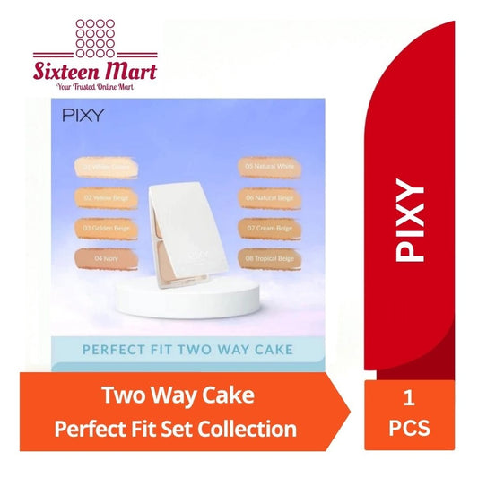 Pixy Two Way Cake Perfect Fit Set Collection Full Refill Matte UV Whitening (SG)