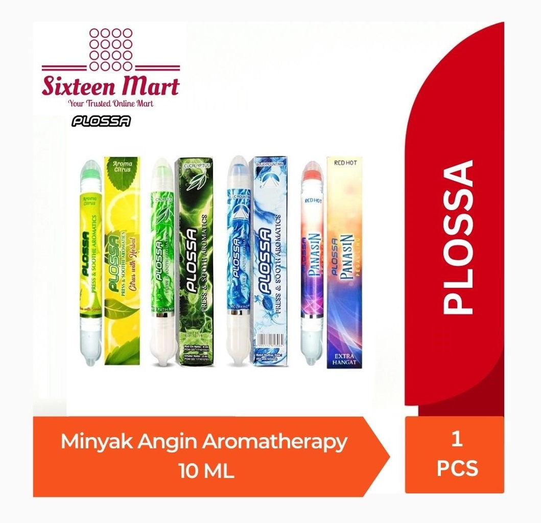 Plossa Minyak Angin Aromaterapi Inhaler 1 pack x 10ml OR 1 pack x 4ml (SG)