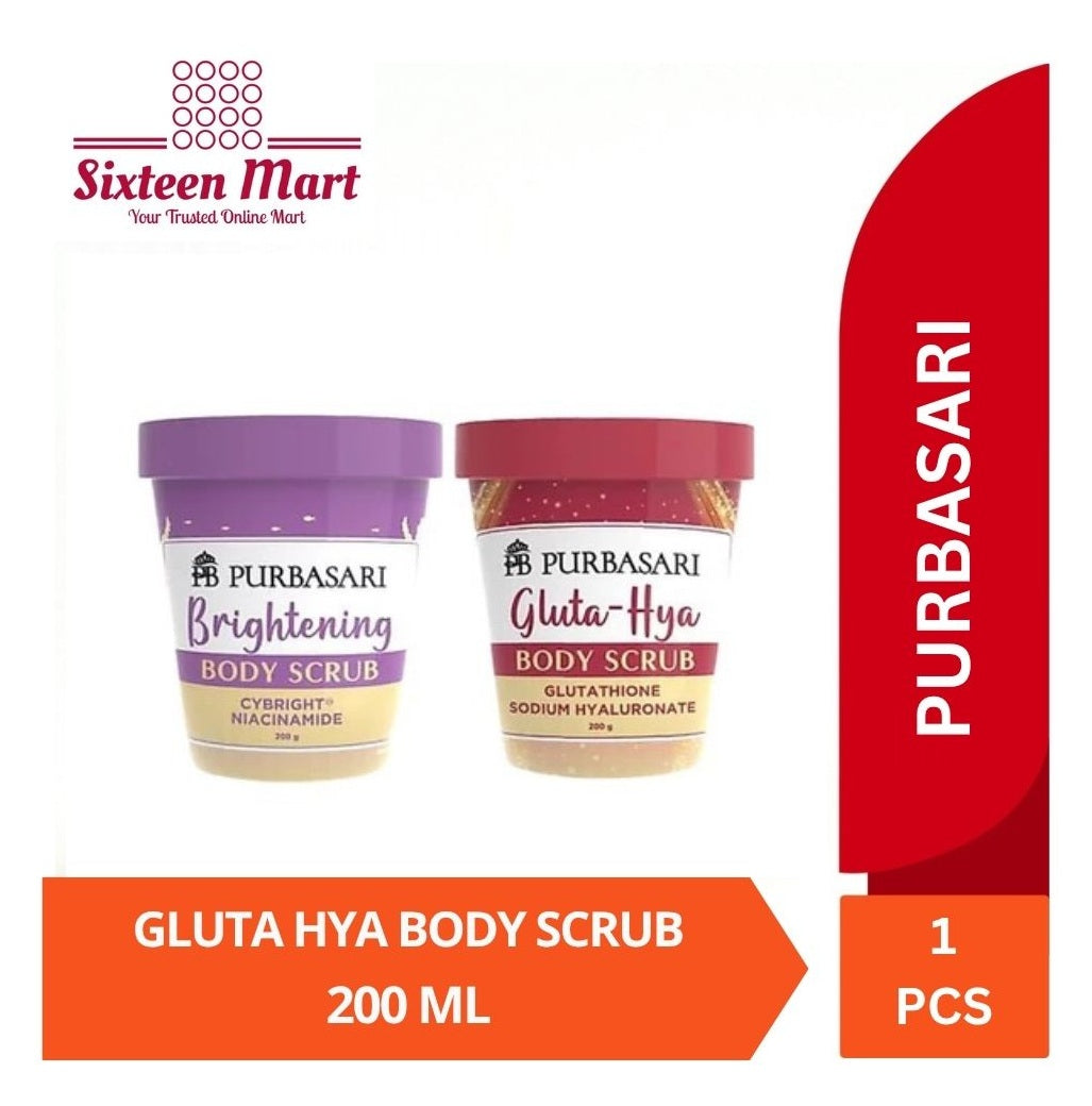 PURBASARI GLUTA HYA Body Scrub 200Gr - Lulur Badan (SG)