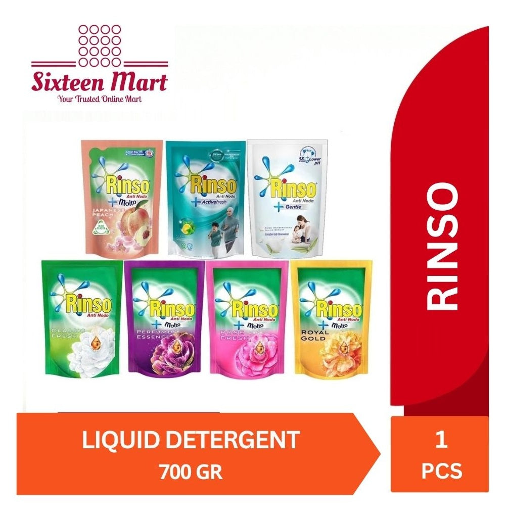 RINSO Detergen Cair Anti Noda Liquid Detergent Signature Perfume 700 ml (SG)