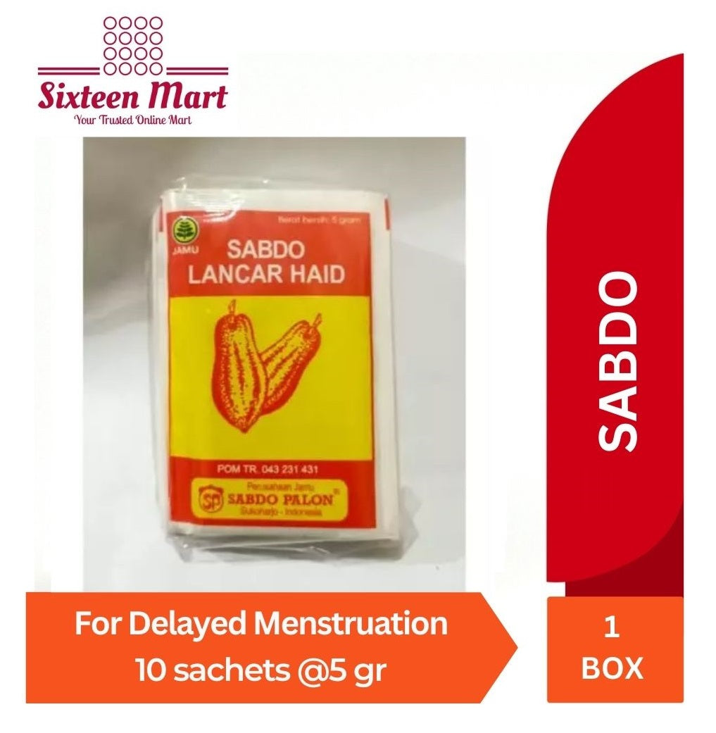 Jamu Lancar Haid SABDO For Delayed Menstruation 10 PCS X 5GR (SG)