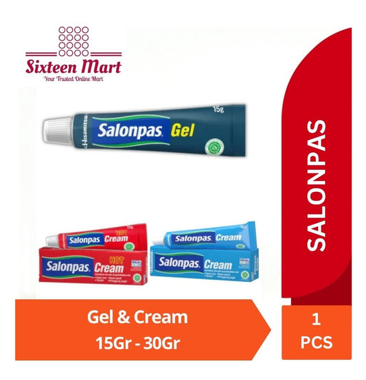 Salonpas Gel dan Cream Pereda Nyeri Otot - Meredakan Nyeri Otot, Punggung, dan Sendi dengan Efek Hangat dan Sejuk (SG)