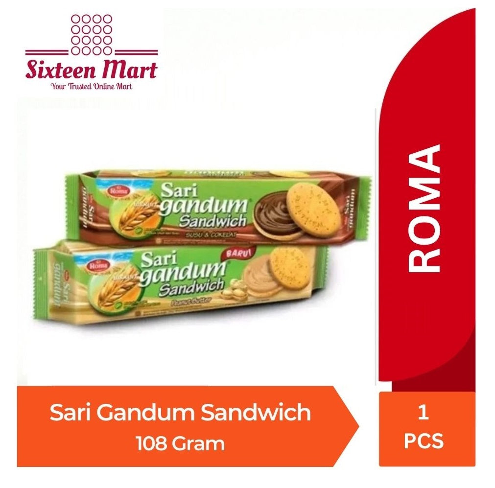 ROMA Sari Gandum Sandwich Biskuit 108 GR (SG)