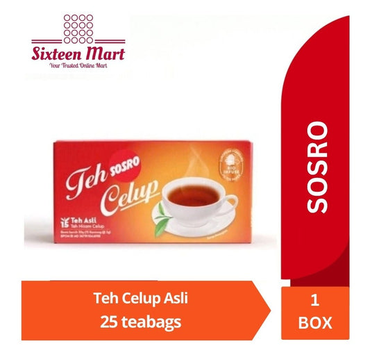 Teh Celup SOSRO Asli Tea per Box contain 25 teabags (SG)