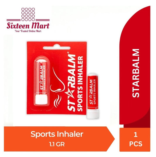 STARBALM Sports Inhaler (Clear Nasal Passageway + Improve Stamina & Endurance + Increase Oxygen in Bloodstream) 1.1g (SG)
