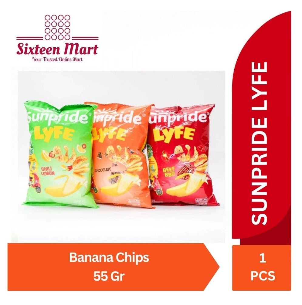 Sunpride Lyfe Cavendish Banana Chips 55gr - Sunpride Keripik Pisang (SG)