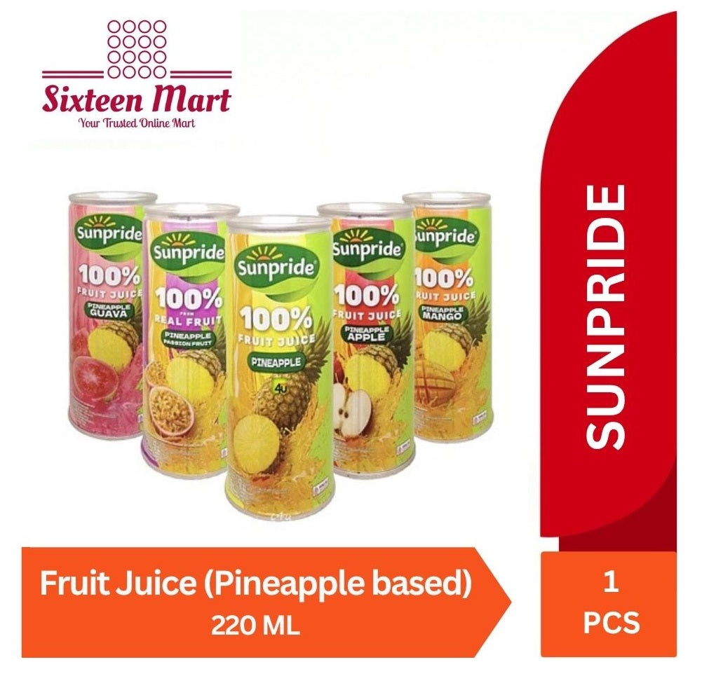 SUNPRIDE Fruit Juice - Pineapple Based Drink - 220 ml (SG)