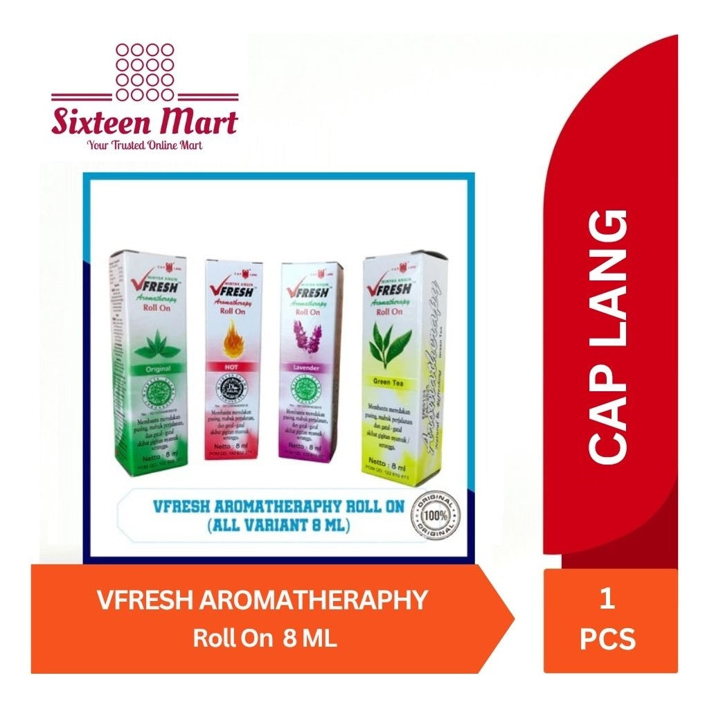 VFRESH Cap Lang FRESH Minyak Angin Aromatherapy Oil Roll 1 pack x 10ml (SG)