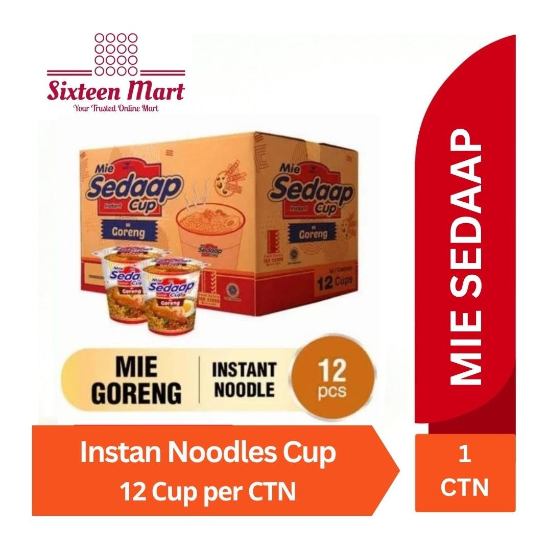 MIE SEDAAP CUP Goreng 1 dus isi 12 cup instan noodle mie sedap (SG)