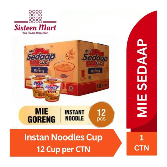 MIE SEDAAP CUP Goreng and Other Best Flavour 1 dus isi 12 cup instan noodle mie sedap (SG)