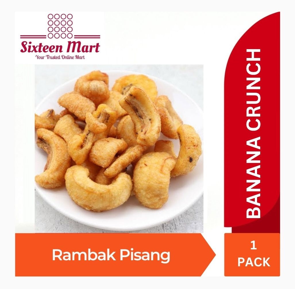 Banana Crunch Rambak Pisang Keripik Pisang Asli Manis Alami Cruchy Delicious (SG)