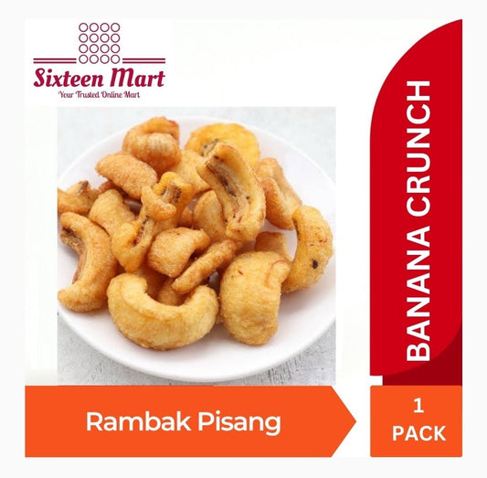 Banana Crunch Rambak Pisang Keripik Pisang Asli Manis Alami Cruchy Delicious (SG)