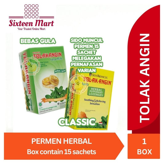 SIDOMUNCUL Permen Herbal per Box contain 15 sachets herbal candy (SG)