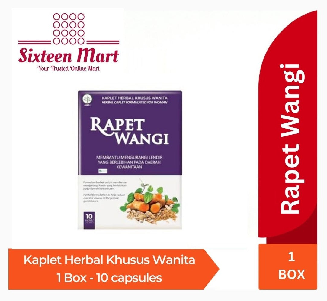 RAPET WANGI Herbal Formulated for women 1 box contain 10 caplets (SG)