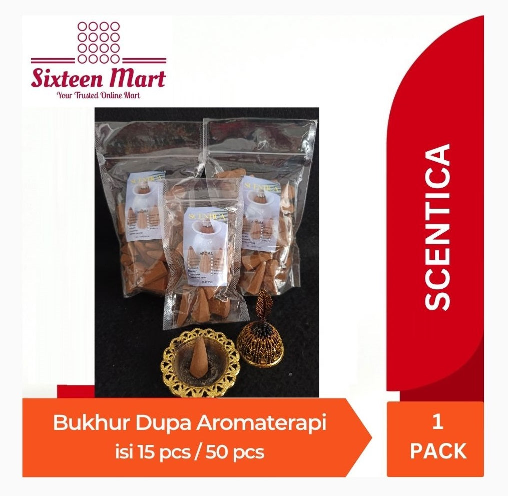 SCENTICA Bukhur Dupa Kerucut Bakar isi 15/50 pcs Aroma Terapi Pengharum Ruangan (SG)