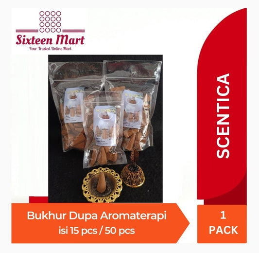 SCENTICA Bukhur Dupa Kerucut Bakar isi 15/50 pcs Aroma Terapi Pengharum Ruangan (SG)
