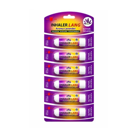 Cap LANG Inhaler Original Hijau dan Aroma Lavender BUNDLE per Pack Renteng isi 6 pcs (SG)