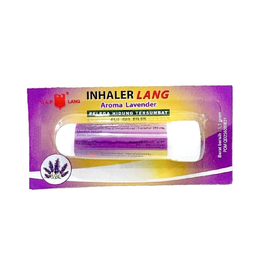 Cap LANG Inhaler Original Hijau dan Aroma Lavender BUNDLE per Pack Renteng isi 6 pcs (SG)