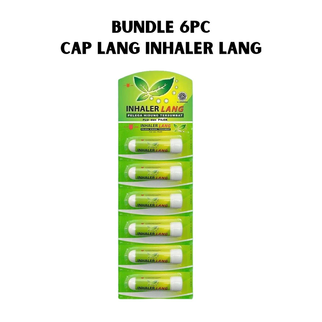 Cap LANG Inhaler Original Hijau dan Aroma Lavender BUNDLE per Pack Renteng isi 6 pcs (SG)