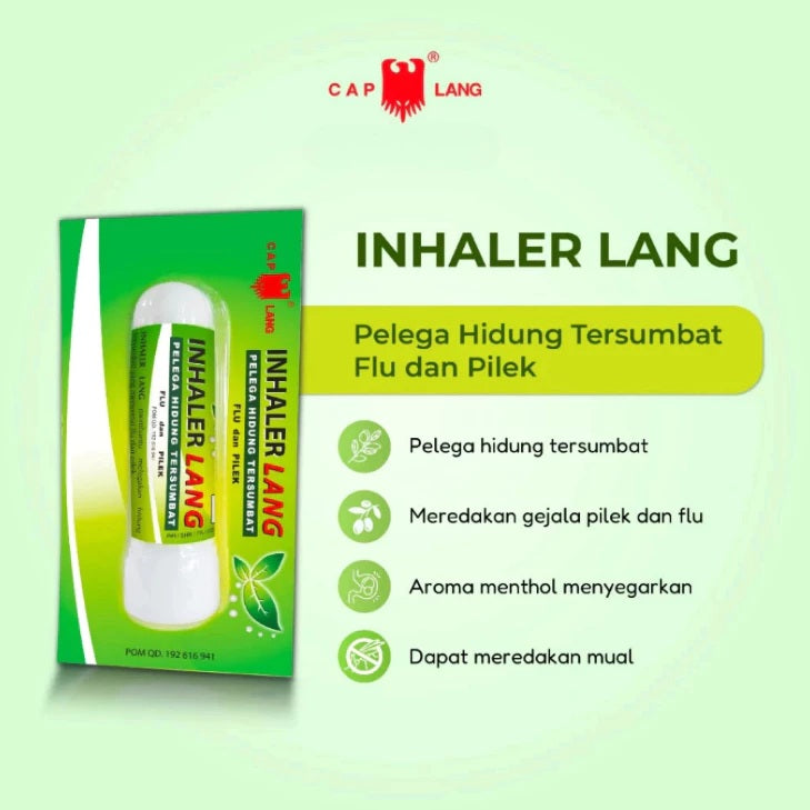 Cap LANG Inhaler Original Hijau dan Aroma Lavender BUNDLE per Pack Renteng isi 6 pcs (SG)