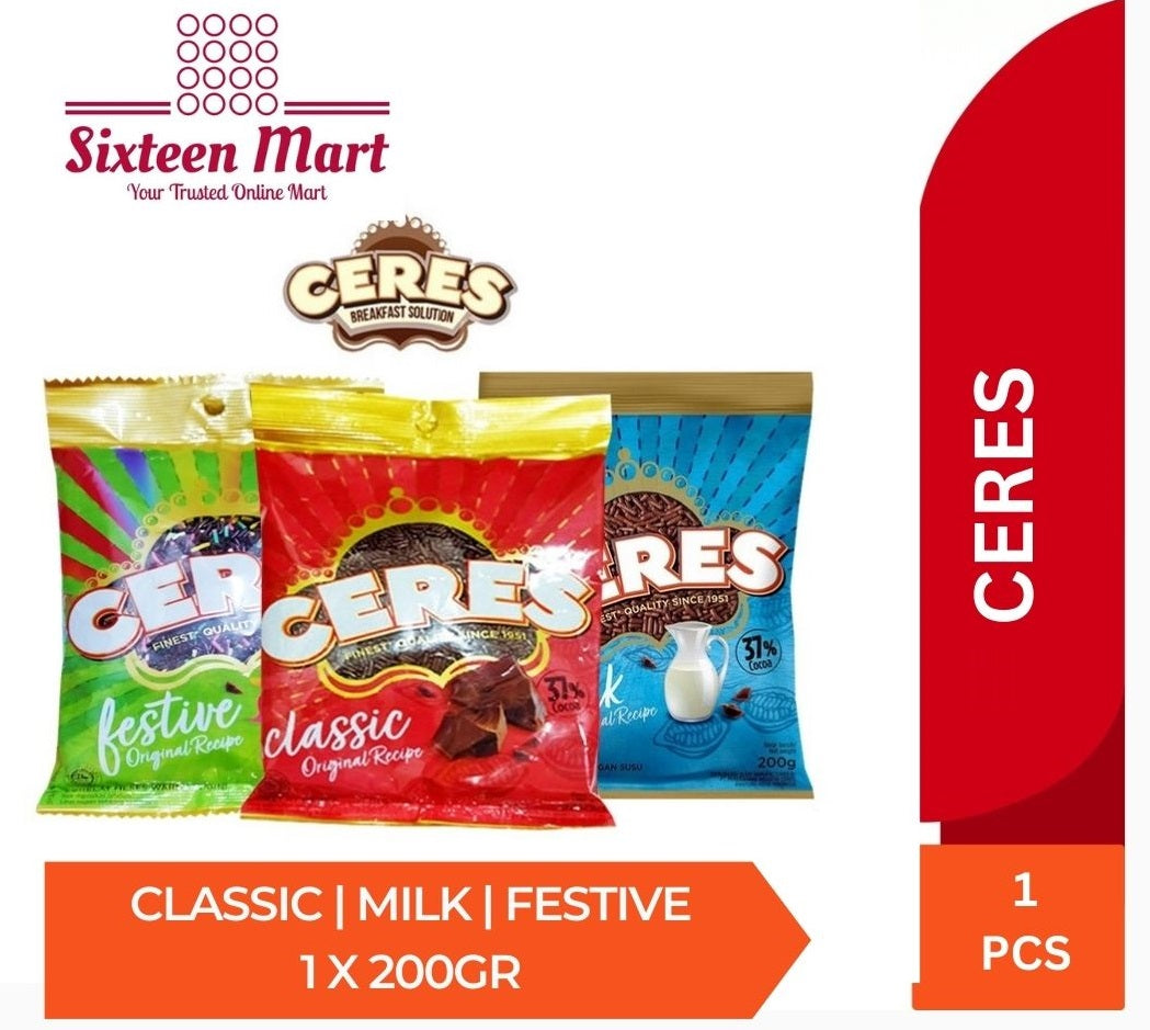Ceres Meises Classic or Milk or Festive 1 Sachet x 200 gram (SG)