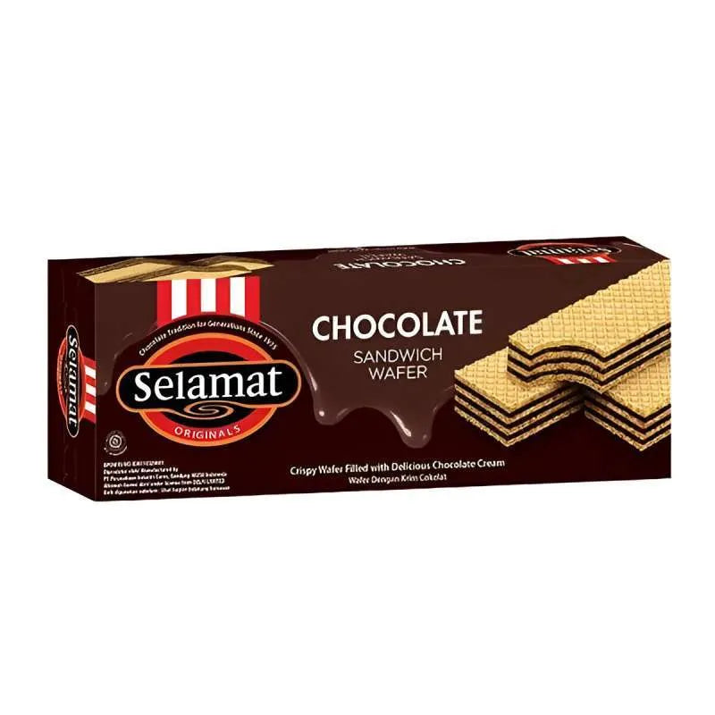 SELAMAT Sandwich Wafer 128 gram - Black Vanila/ Chocolate / Double Chocolate (SG)