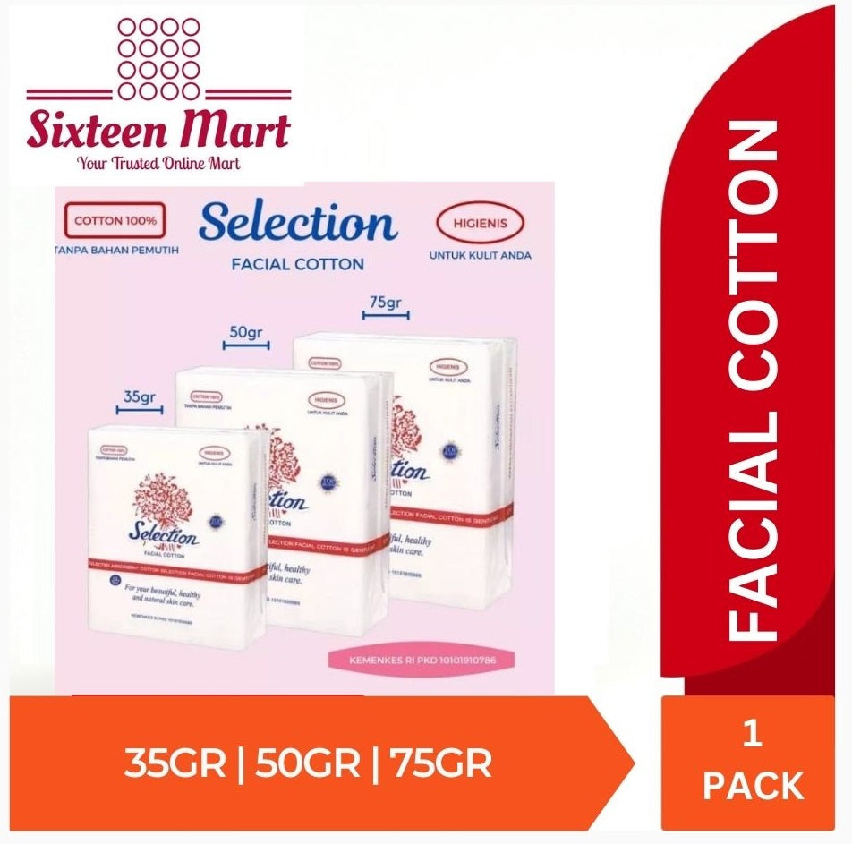Selection Facial Cotton | Kapas Wajah - 35gr | 50gr | 75gr (SG)