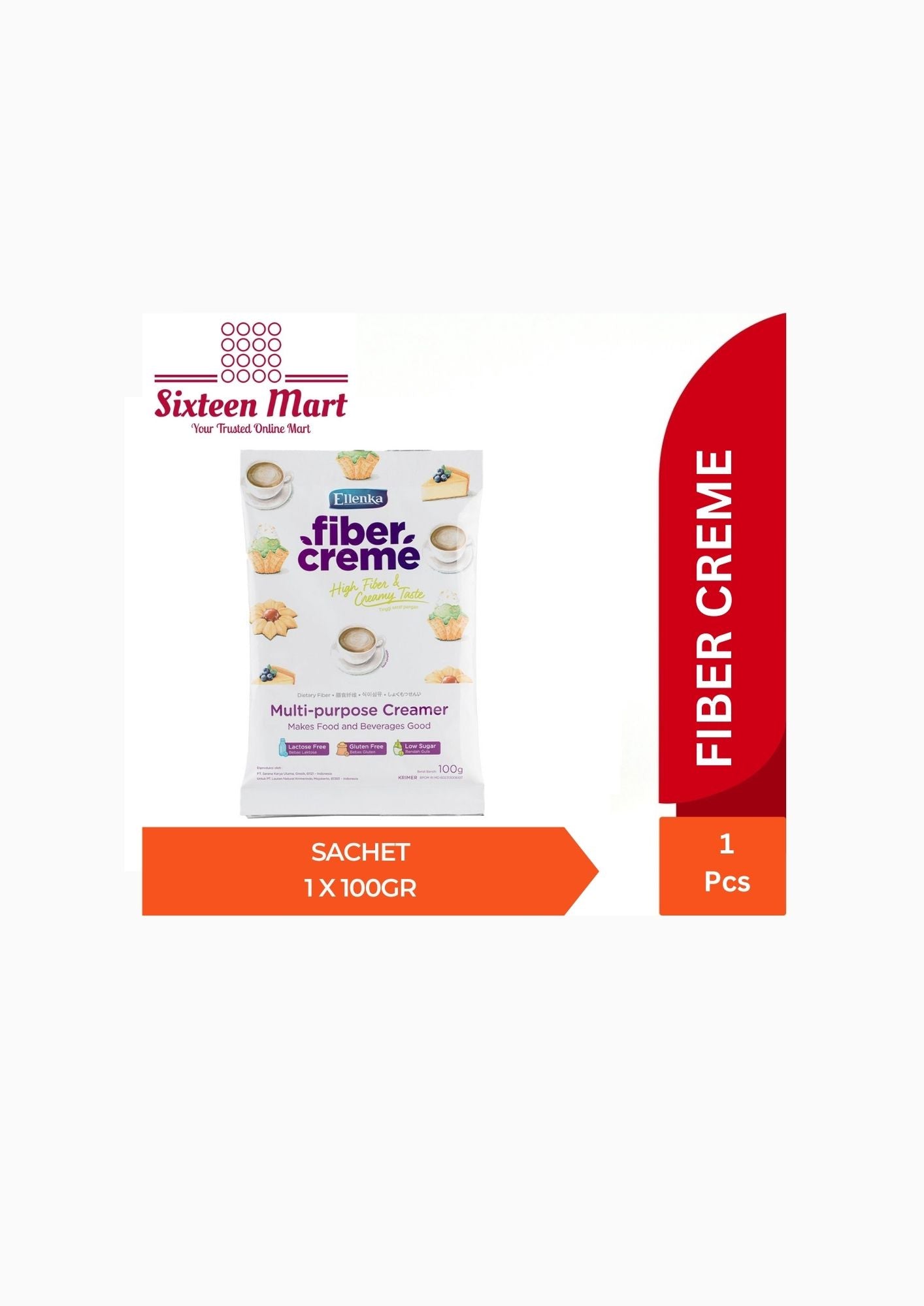 Ellenka FiberCreme Multi-Purpose Creamer 1 X 100GR HALAL (SG)