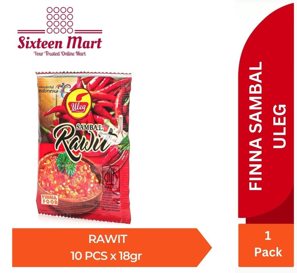 Sambal FINNA (Finna Chili) sachet 1 pcs | Jar Bottle 180gram | Pack 10 sachets AVAILABLE ALL VARIAN (SG)