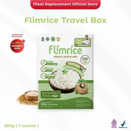 FLIMRICE Shirataki Rice (Diet Food Meal) Pouch 1 KG or Box contain 7 sachet HALAL (SG)