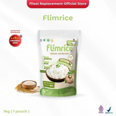 FLIMRICE Shirataki Rice (Diet Food Meal) Pouch 1 KG or Box contain 7 sachet HALAL (SG)